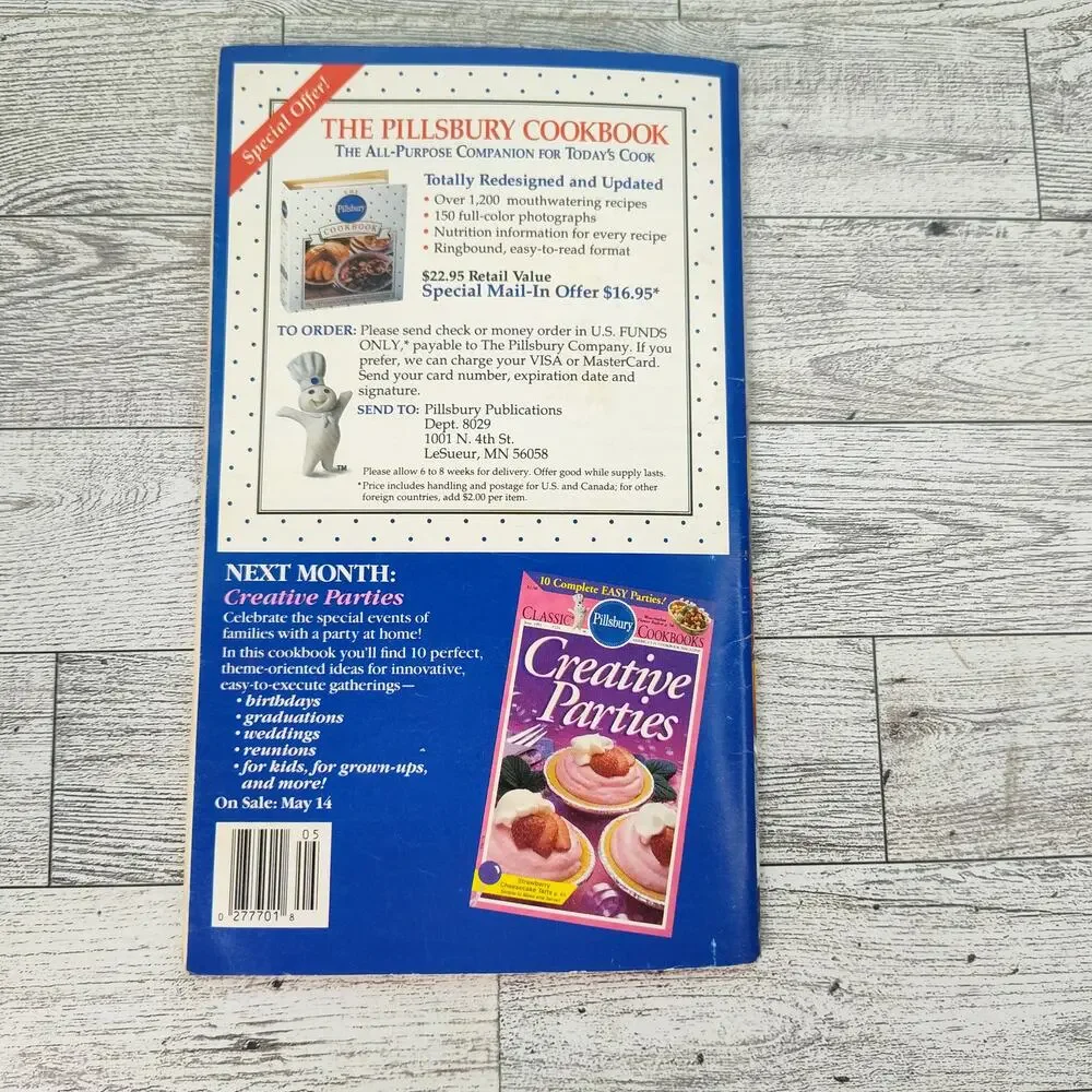 Pillsbury‎ Fast Fresh Meals Classic Cookbook Booklet 1991 Retro Vintage